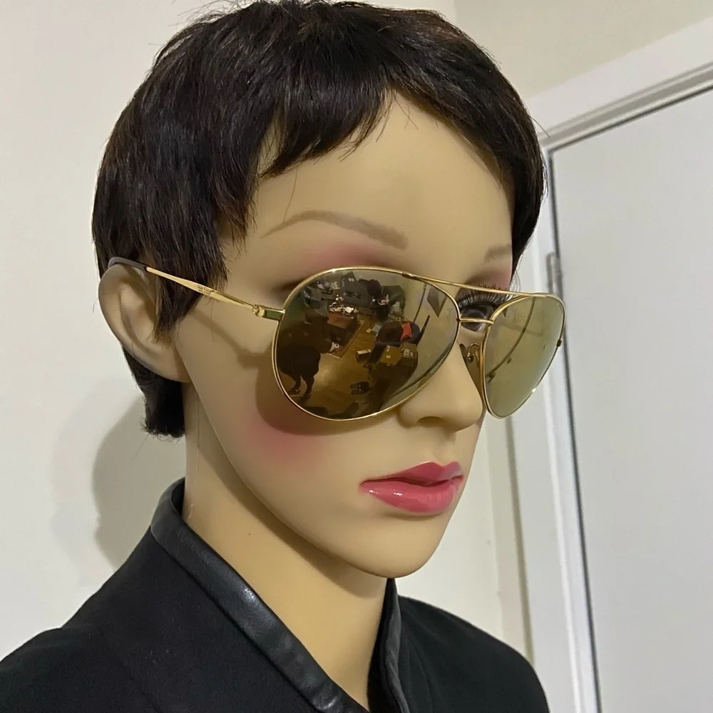 Police unisex S8991 aviator gold sunglasses